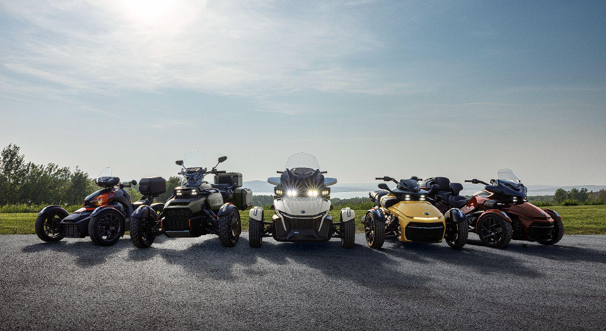 Five distinct models available in the 2026 lineup of Can-Am 3-wheel vehicles.